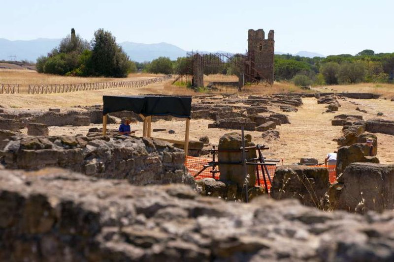 An excavation site at Gabii. Credit: Massimiliano Valenti/CNA.