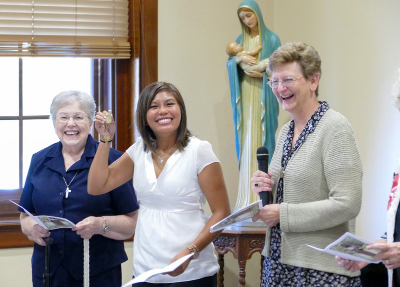 During her entrance ceremony to the Sisters of Providence of Saint Mary-of-the-Woods