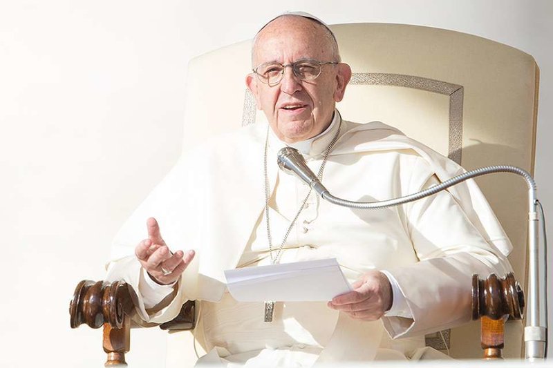 Pope Francis at the general audience in St. Peter's Square on Oct. 25