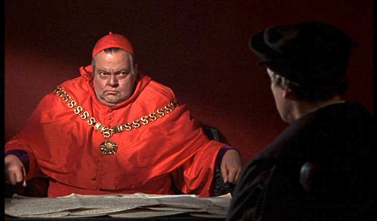 Orson Welles and Paul Scofield in "A Man for All Seasons