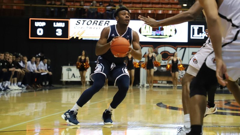 LMU’s James Batemon prepares to score against Pacific last week