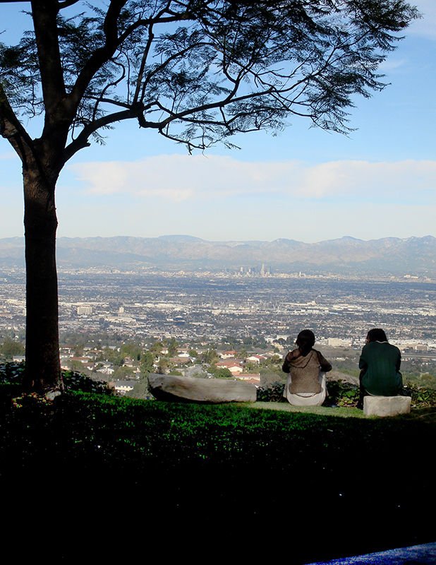 Visitors to the Mary & Joseph Retreat Center enjoy the view of the Los Angeles basin from Rancho Palos Verdes. (photo courtesy Mary & Joseph Retreat Center)