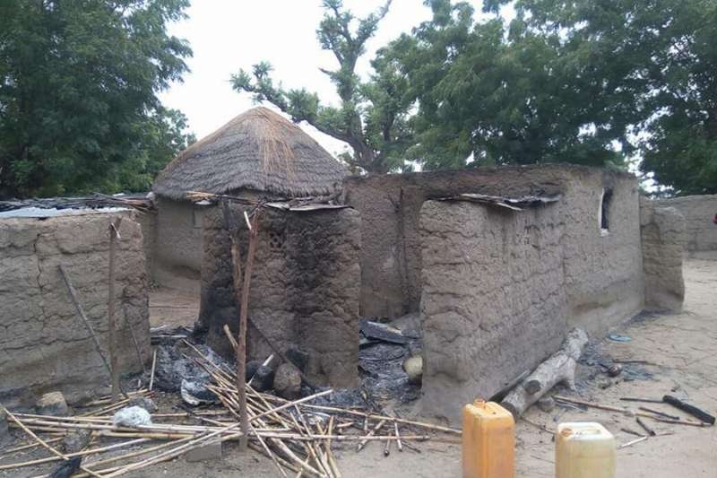 Damage from an attack by Boko Haram