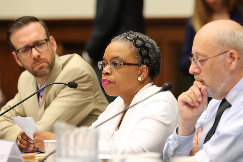 Dr. Marie-Alberte Boursiquot speaks during a July 8 forum on the Conscience Protection Act on Capitol Hill in Washington in 2016. (CNS file photo/Bob Roller)