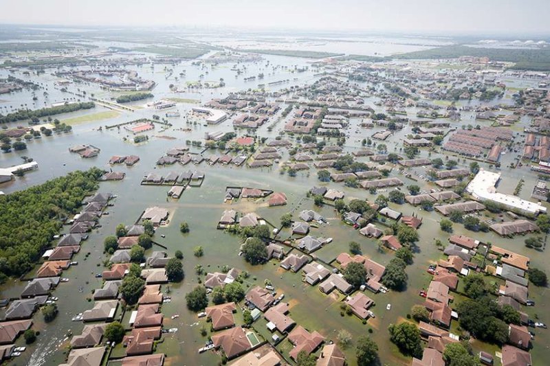 Aftermath of Hurricane Harvey in Texas. Credit: U.S. National Guard. Public Domain.