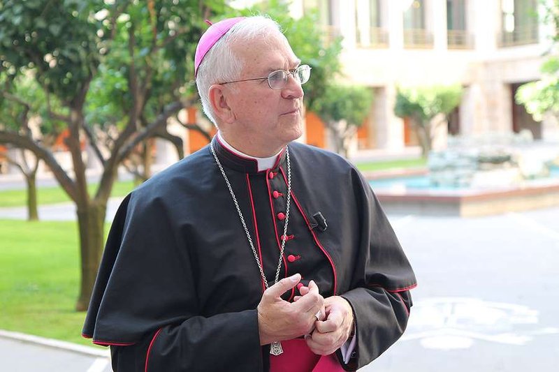 Archbishop Joseph Kurtz of Louisville at the Pontifical North American College in Rome on Oct. 8