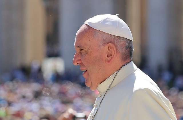 Pope Francis in St Peter's Square for a Jubilee of Mercy audience June 18
