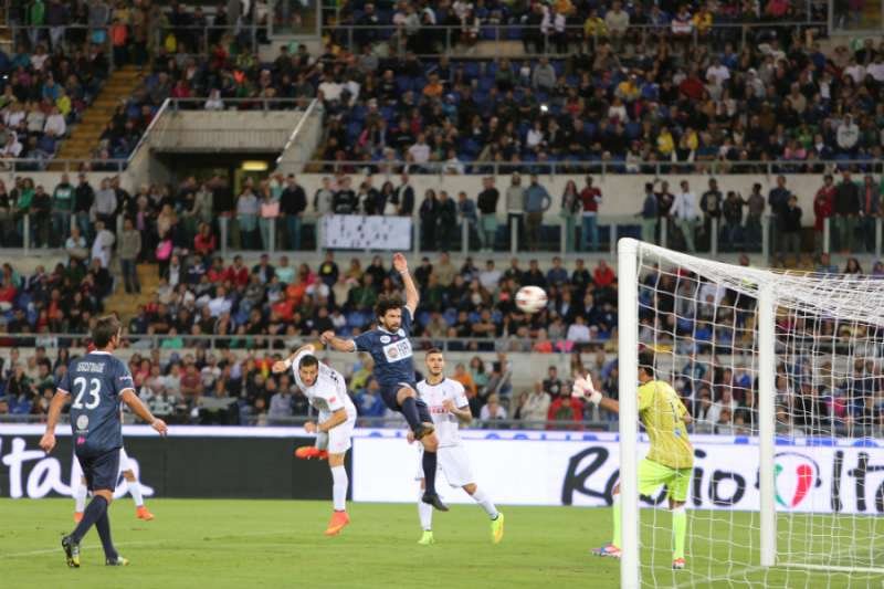 Soccer players participate in the 2014 Match for Peace in Rome's Olympic Stadium on Sept. 1