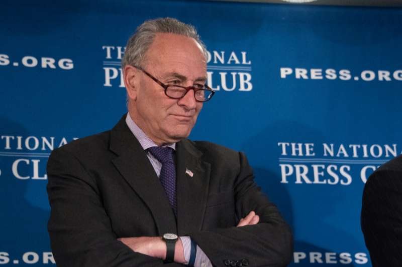 Senate Minority Leader Chuck Schumer speaks to a press conference at the National Press Club. Credit: Albert H. Teich / Shutterstock