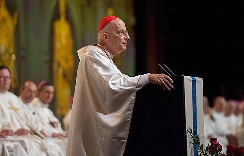 Cardinal Francis George of Chicago preaches a homily during a Mass said in San Antonio