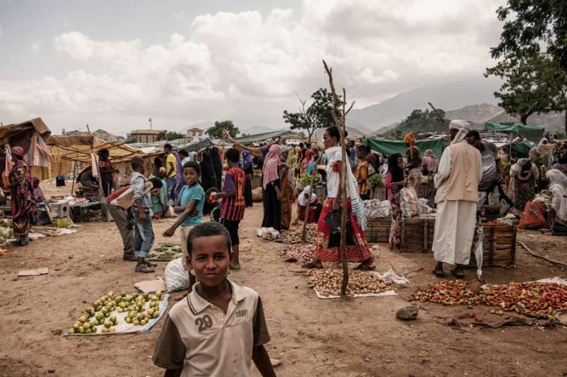 A market in Ghinda