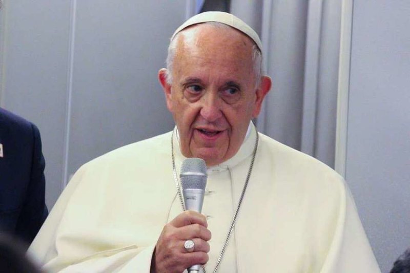 Pope Francis speaks to journalists aboard his flight from Dhaka to Rome