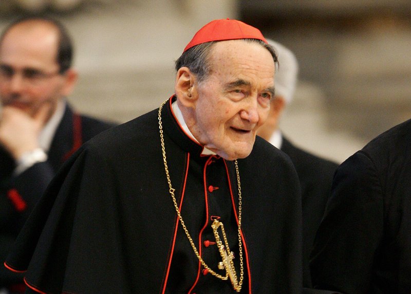 Cardinal Avery Dulles attends a Mass at St. Peter's Basilica in 2005.THOMAS COEX/AFP/GETTY IMAGES