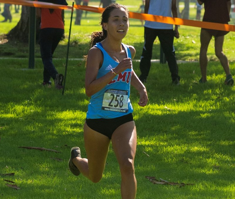 LMU’s Kyla Danforth finished second in the women’s race at the Cougar Classic Sept. 13. (LMU ATHLETICS)
