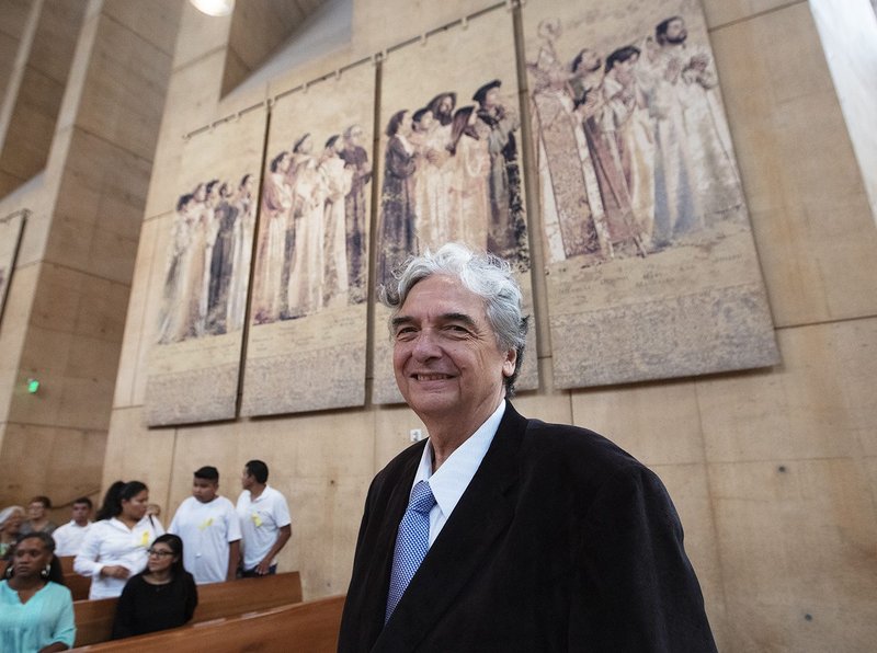 Gregory Nava at the Mass for All Immigrants Sept. 7. [VICTOR ALEMAN]