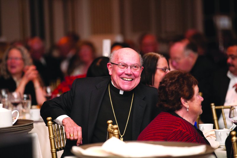 U.S. Cardinal William Levada, prefect for the Congregation of the Doctrine of the Faith, smiles during a theological conference for priests at the Pontifical Lateran University in Rome in 2010. (Catholic News Service/Alessia Giuliana, Catholic Press)