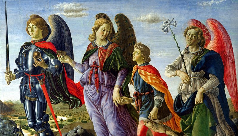 The Three Archangels with Tobias by Francesco Botticini. (Wikimedia Commons)