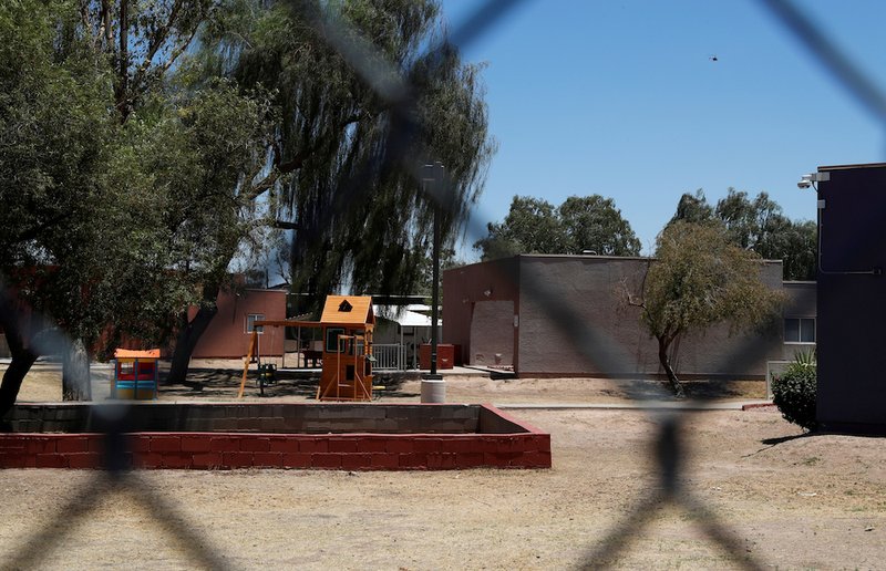 A playground at an immigration detention facility is seen in Phoenix
