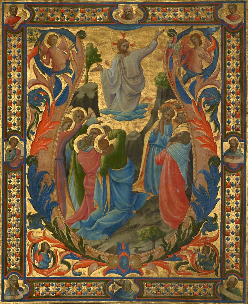 “The Ascension,” by Lorenzo Monaco, Zanobi di Benedetto Strozzi and Battista di Biagio Sanguini. Italian, 1431. (J. Paul Getty Museum)