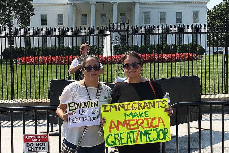 Protests against the end of DACA at the White House on Sept. 5