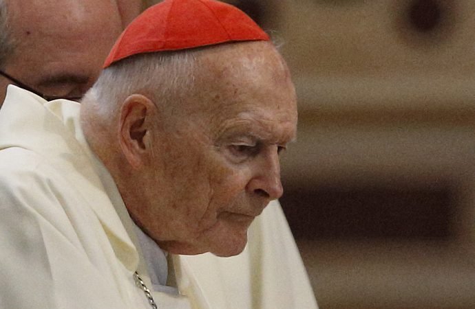 Then-Cardinal Theodore E. McCarrick attends a Mass in Rome April 13