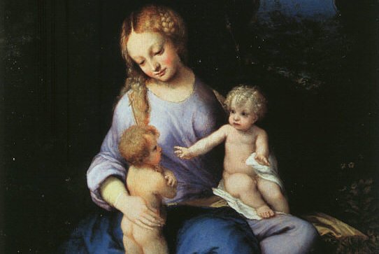 MADONNA AND CHILD WITH THE YOUNG SAINT JOHN CORREGGIO