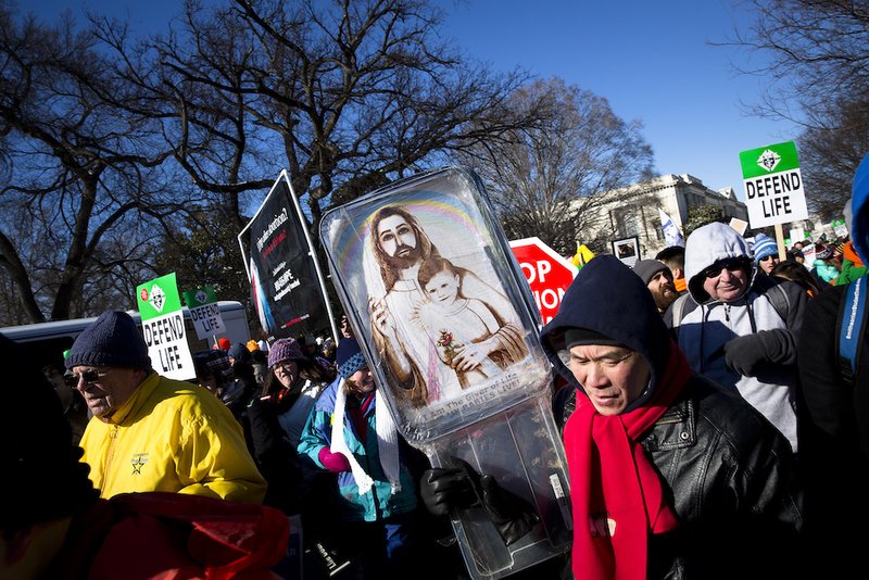 March for Life participants are seen in Washington in this 2014 file photo. (CNS photo/Tyler Orsburn)