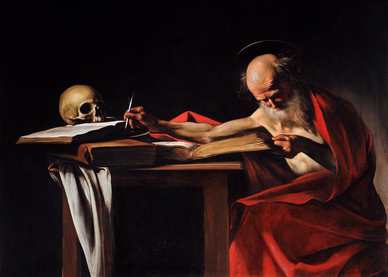 Saint Jerome in his study, by Caravaggio. (Wikimedia Commons)