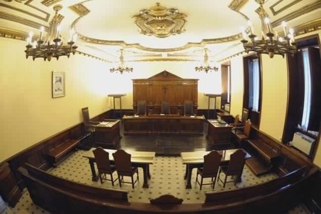 The interior of the hearing room of the Vatican Tribunal. (Stock image via Crux)