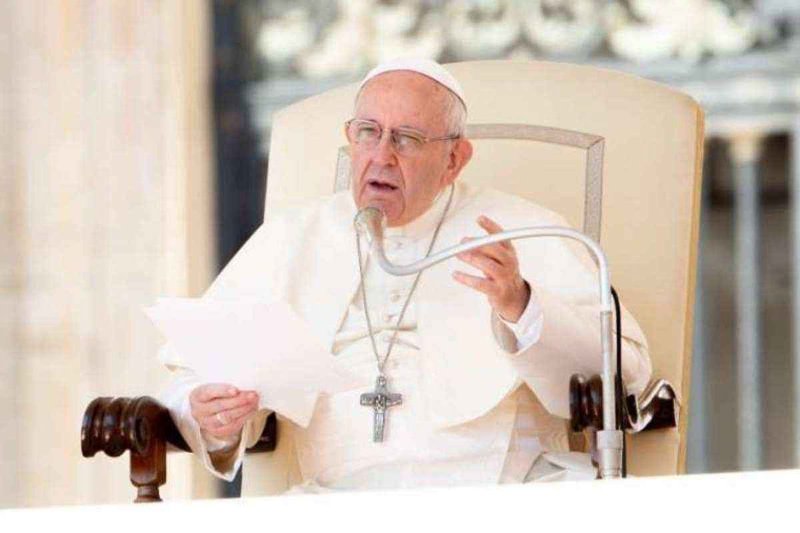 Pope Francis at the general audience Sept. 5, 2018. Credit: Daniel Ibanez/CNA