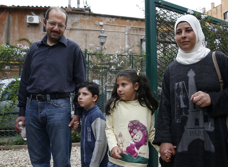 Syrian refugees Osama and Wafaa and their two children