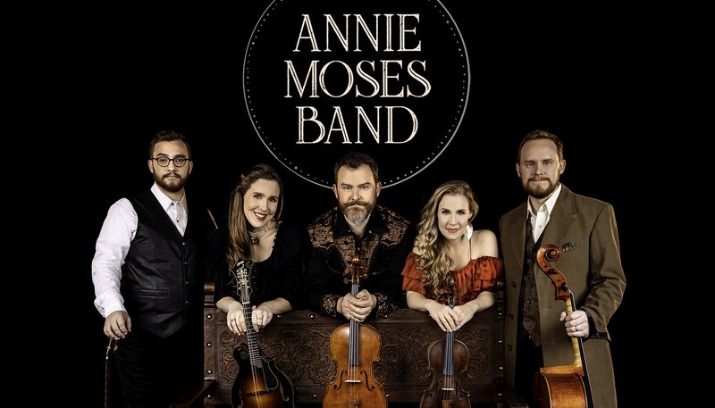 A Copland to Cash tour promo image featuring Jeremiah Wolaver, Gretchen Wolaver, Alex Wolaver, Annie (Wolaver) Dupre and Benjamin Wolaver. COURTESY ANNIE MOSES BAND