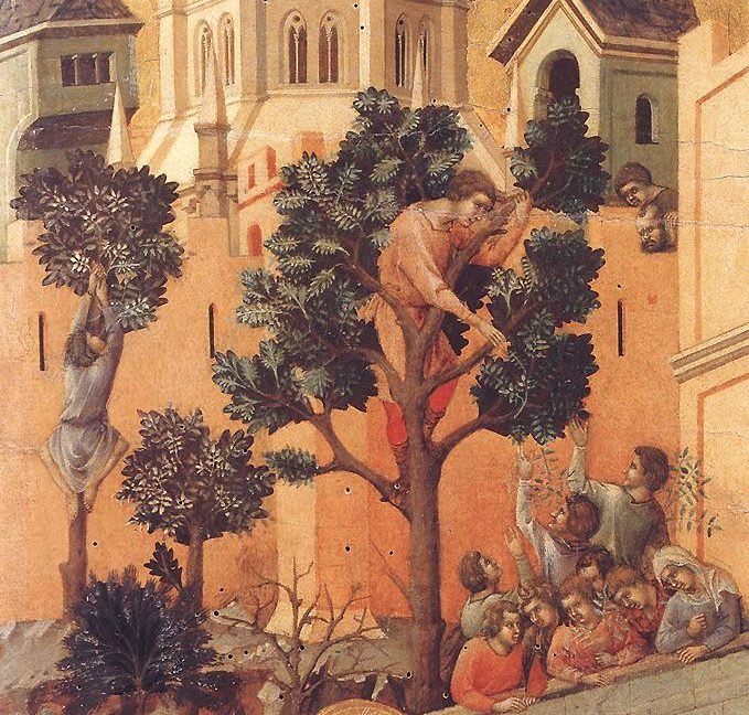 Detail from “Entry into Jerusalem,” by Duccio di Buoninsegna (1255-1319), Italian. (WIKIMEDIA COMMONS)