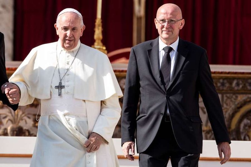 Pope Francis with Domenico Giani. (Catholic News Agency)