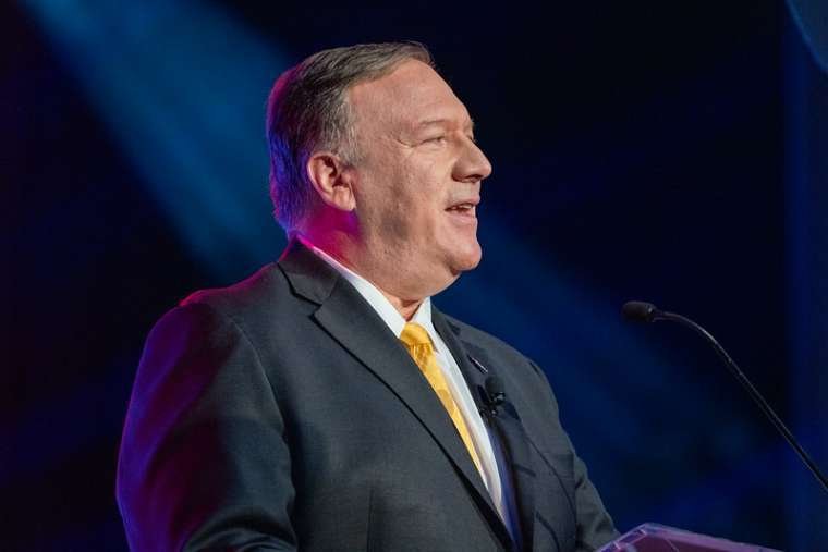 US Secretary of State Mike Pompeo speaks in Nashville, Oct. 11, 2019. (State Department photo by Ron Przysucha/Public Domain via CNA)