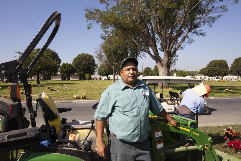 David Morales is the grounds supervisor at All Souls, which covers 47 acres. (Victor Alemán)