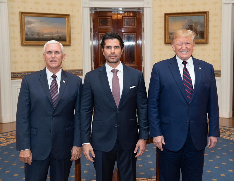 Vice President Pence, Eduardo Verástegui, and President Trump met to discuss DACA reform. (Official White House Photo)