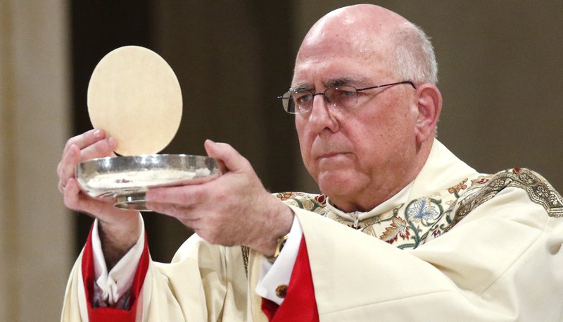 Archbishop Joseph F. Naumann of Kansas City, Kan., chairman of the U.S. bishops' Committee on Pro-Life Activities, celebrates Mass during the National Prayer Vigil for Life Jan. 17, 2019, at the Basilica of the National Shrine of the Immaculate Conception in Washington. (CNS photo/Gregory A. Shemitz)