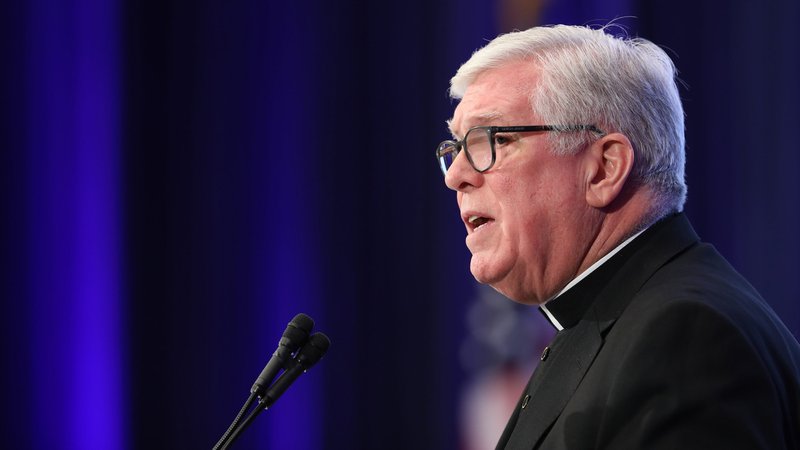 Bishop Frank J. Dewane of Venice, Fla., speaks during the fall general assembly of the U.S. Conference of Catholic Bishops in Baltimore Nov. 11, 2019. (CNS photo/Bob Roller)
