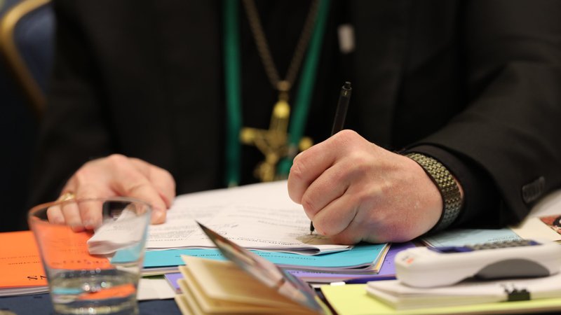 Bishops attend the fall general assembly of the U.S. Conference of Catholic Bishops in Baltimore Nov. 11, 2019. (CNS photo/Bob Roller)