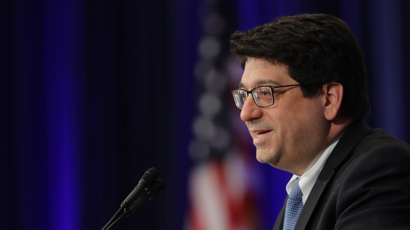 Anthony Picarello Jr., associate general secretary for policy and advocacy of the U.S. Conference of Catholic Bishops, listens to a question during the fall general assembly of the USCCB in Baltimore Nov. 13, 2019. (CNS photo/Bob Roller)