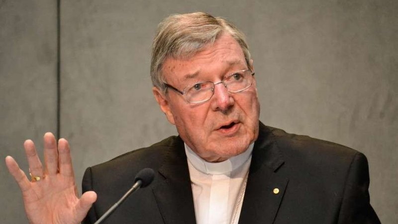 Cardinal George Pell of Sydney speaks during a press conference at the Vatican Press Office on July 9, 2014. (Daniel Ibáñez/CNA)