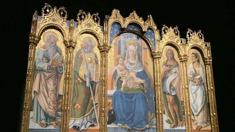 Carlo Crivelli's Madonna and Child with Saints (1481). (Image via CNA)