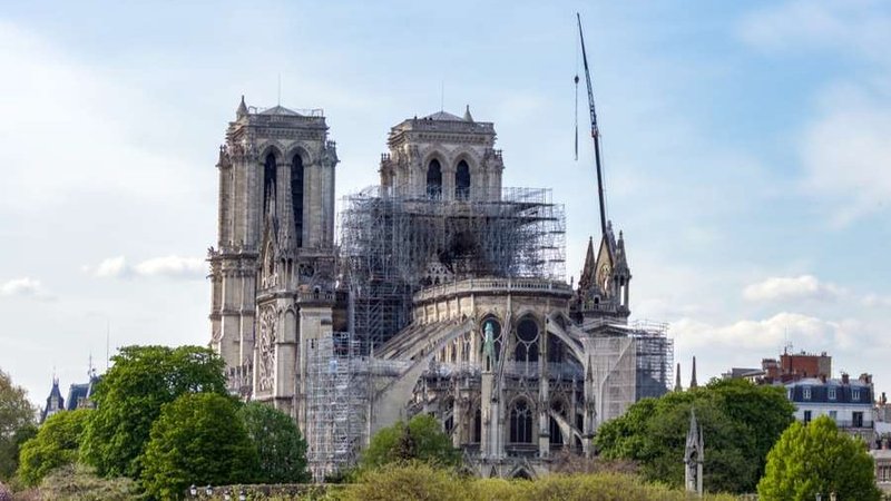 Notre Dame Cathedral in Paris, the day after a massive fire damaged parts of the roof and structure. (UlyssePixel / Shutterstock via CNA)