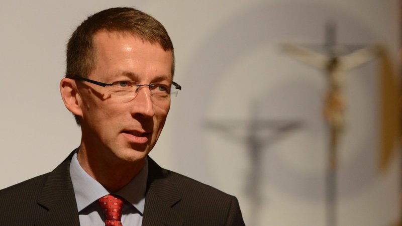 Matthias Kopp, spokesman for the German bishops' conference, is pictured in Stuttgart Sept. 13, 2013. (CNS photo/Harald Oppitz, KNA)
