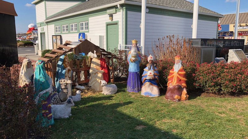 This creche had been displayed for at least 50 years in the town square of Rehoboth Beach, Del. On behalf of the Knights of Columbus Star of the Sea Council 7297, the First Liberty Institute wrote a letter Dec. 12, 2019, to Rehoboth officials urging them to reverse what is now a blanket ban on including the Knights' Nativity scene as part of holiday displays at the town's bandstand circle or adjacent to it on the boardwalk. The ban is due to the creche's religious nature. (CNS photo/courtesy Denise Boswell)