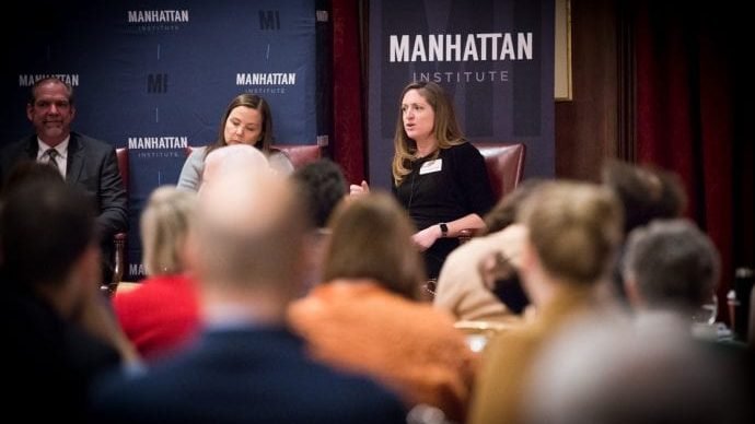 "The Future of Catholic Schools in American Education" panel discussion at the Harvard Club in New York City on December 12, 2019. (Photo courtesy of the Manhattan Institute via Crux)