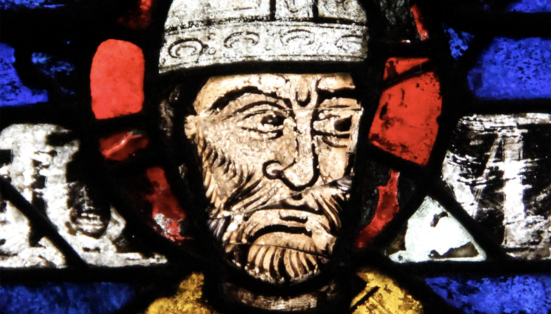 St. Thomas Becket stained glass in the Canterbury Cathedral. (Renaud Camus/Flickr via Wikimedia Commons)