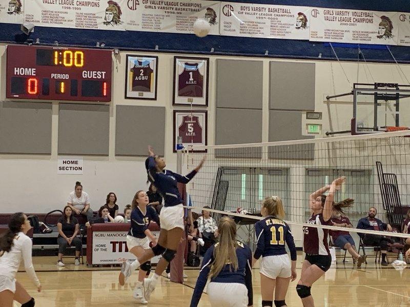 Karinna Turicchi, a junior at St. Monica Academy (Montrose), is one of 18 student-athletes to earn first team All-CIF honors in volleyball. (St. Monica Academy)