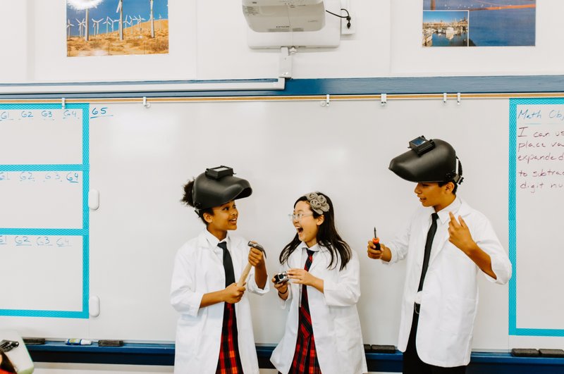 Students at Holy Spirit School were part of the initial rollout of the STEM program model. (Courtesy STEM Network)
